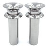 TAIKOH Flower Stand for Graves with Brims, Stainless Steel, Pair