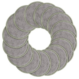 SUNLAND Reusable Makeup Remover Pads For Face,Eye,Lips 16 Pack Microfiber Face Cleansing Gloves Washable Makeup Removal Cloth With Laundry Bag and Travel Bag Rounds Toner Pads 3.14Inch