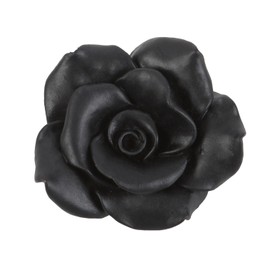 Black Rose Incense Holder - Gothic Stand for Ritual Space Decor, Elegant Victorian Vampire Range - Stylish Resin Incense Stick Stand