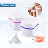 2 Denture Bath Case and 2 Denture Cleaner Brushes Retainer