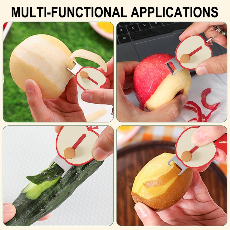 2Pcs Apple-Shaped Fruit Vegetable Peeler – 2025 New Stainless Steel