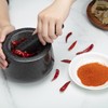 Polished Granite Mortar and Pestle Set, Stone Grinder Bowl for