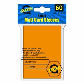 Arkero-G 60 Small Matt Card Sleeves Orange/Orange (Matte Card Sleeves) - for Slim Games like Yu-Gi-Oh! Japanese Size