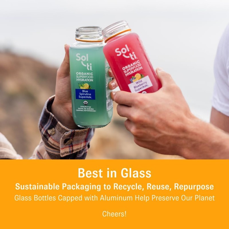 Organic Lemon Lime Electrolytes SuperAde Drink, Effective Hydration, SuperFood Lemonade