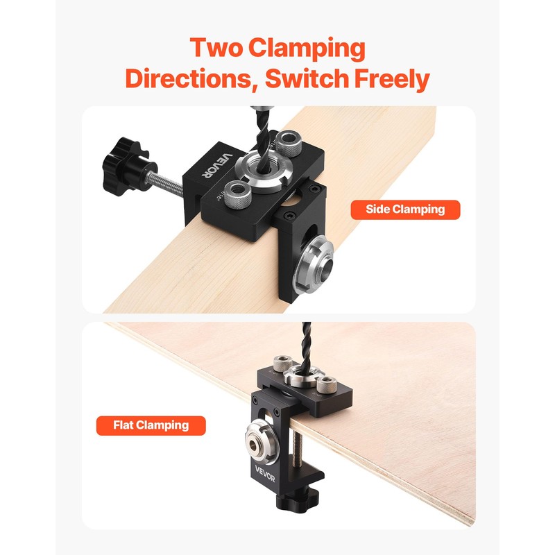 VEVOR Doweling Jig Kit, Self Centering Dowel Drill Jig for