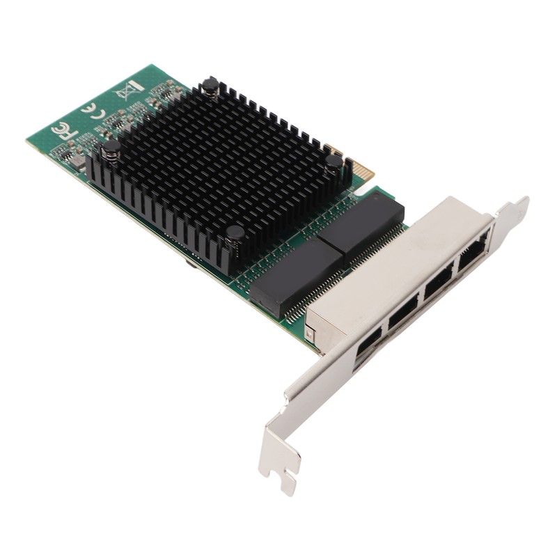 PCIE X1 Ethernet Card 4 Port RJ45 Copper Interface JL82571GB