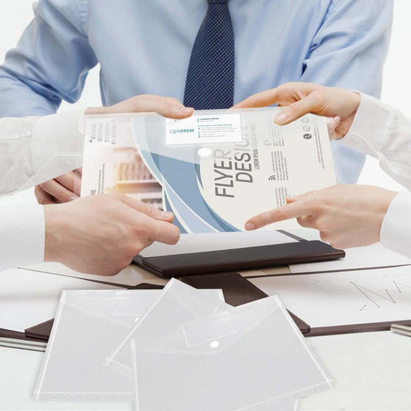 Pack of 30 A4 Document Wallets Waterproof Document Folders for