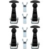 QWORK 4 Packs Rubber Hood Catch Flexible T-Handle Hasp Rubber