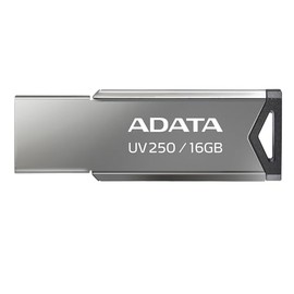 ADATA 16 GB Memoria Flash USB 2.0 Color Plata con Negro (Modelo UV250)