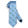 HISDERN Men's Ties Animal Pattern Tie Pocket Square Wedding Business