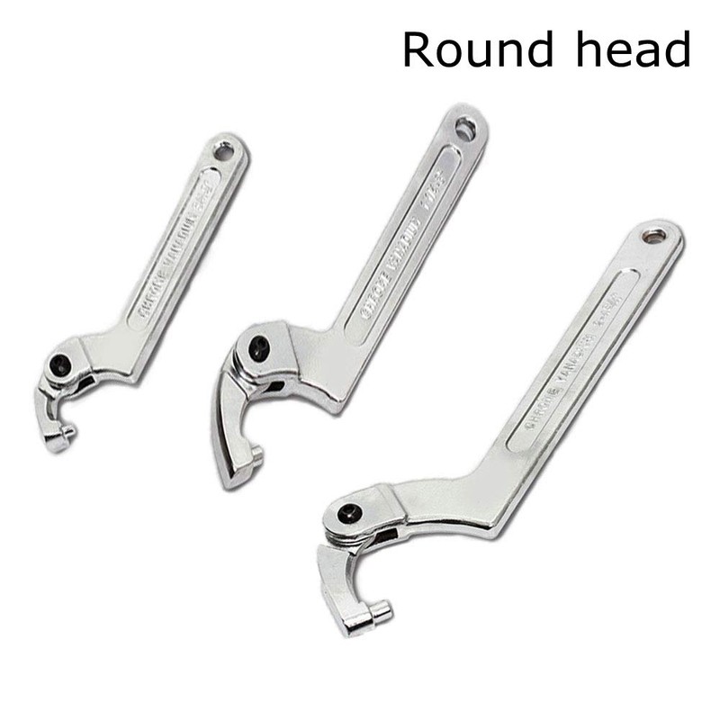 GOZAR Chrome Vanadium Adjustable Hook Wrench C Wrench 19-51mm 32-76mm
