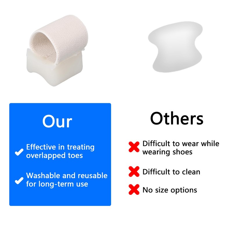 BOXOB 6pcs Gel Toe Separators for Women and Men, Big