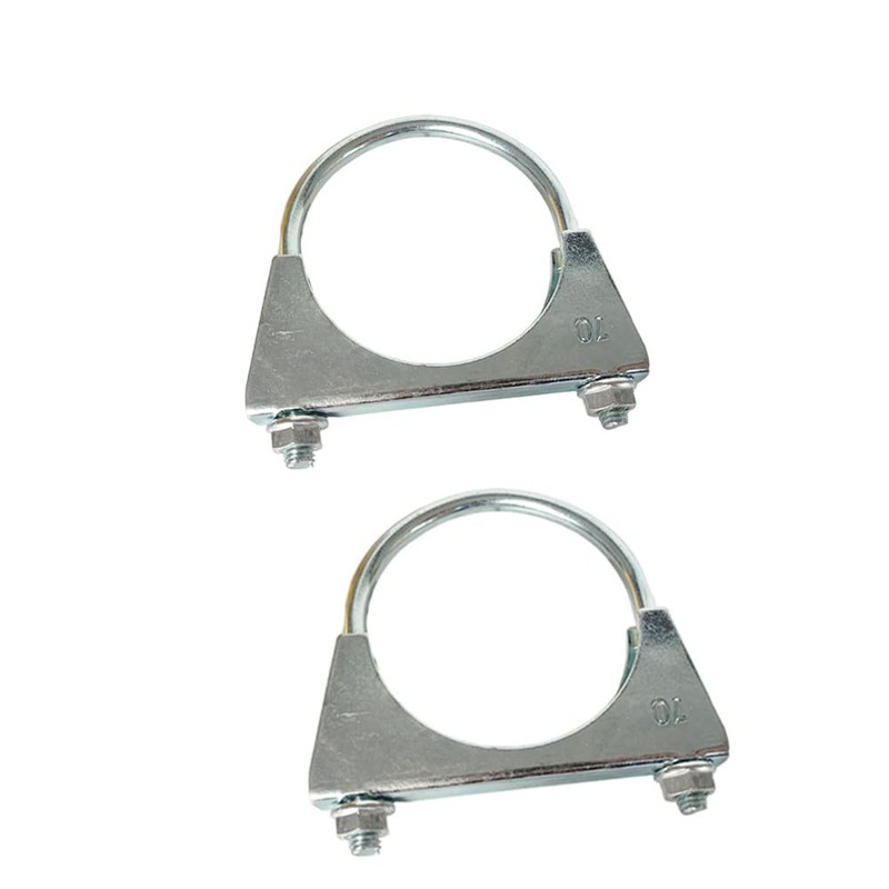 Heavy Duty U-Bolt Muffler Exhaust Clamps for 70mm Diameter Tail