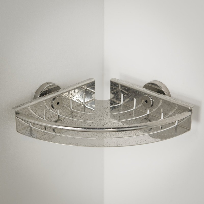 Tiger Boston 304830346 Corner Soap Basket Small Polished Stainless Steel