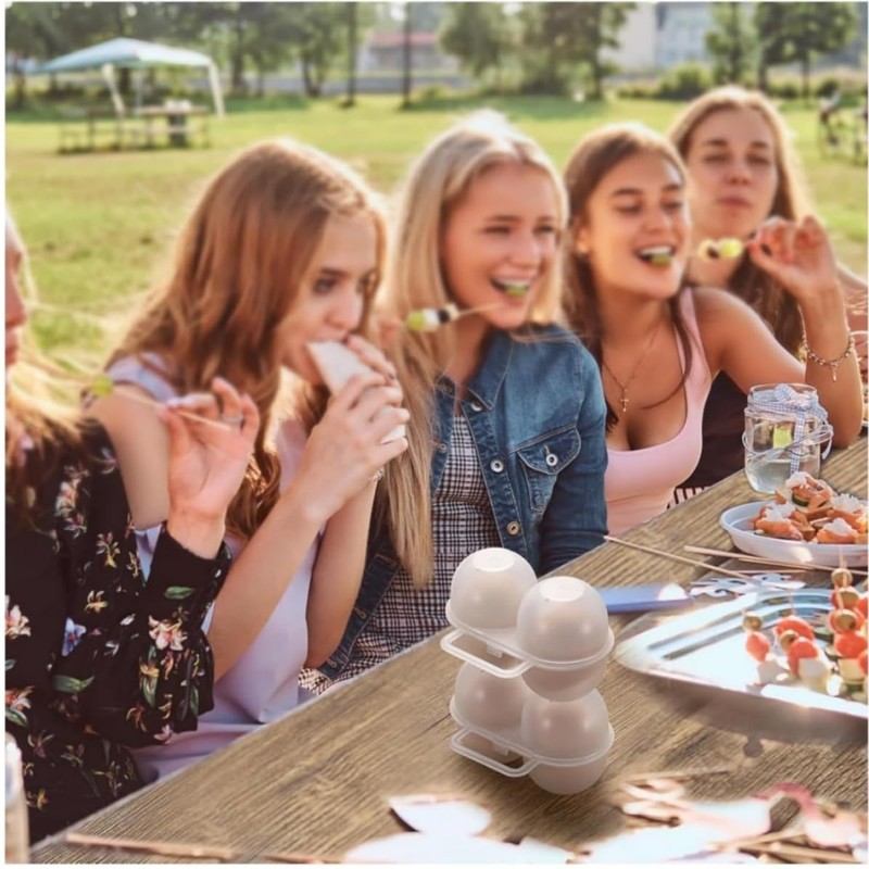 Egg Transport Box, 2 Pieces Egg Container for 2 Eggs,