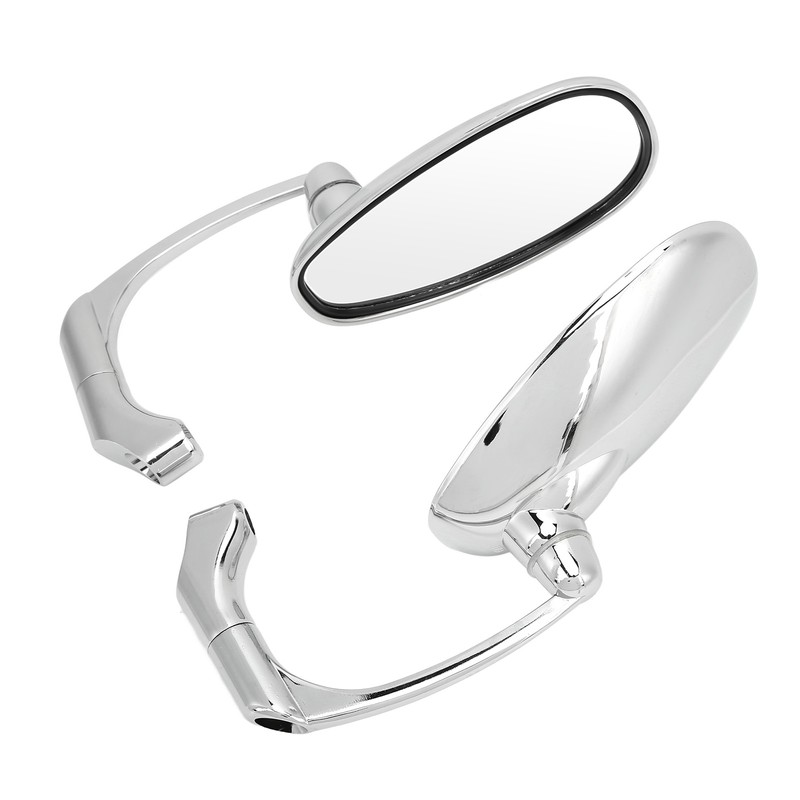 Pair 8mm 10mm Motorcycle Rearview Side Mirror Adjustable Angle Retro