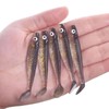 50pcs Soft Plastic Swim Bait Paddle Tail Lures Fishing Lures