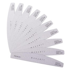 Makartt Nail File100/180 Grit Nail Files for Acrylic Nails Gel Nails Dip Nails Professional Strong Emery Boards for Nails Doubled Sides Washable Nail Accessories Tools Valentine's Day Gift 10PCS Manicure Nail Art - Color: 240/240 Grit