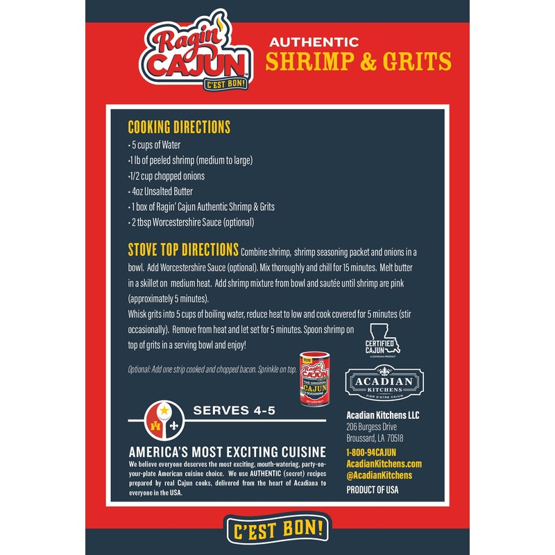 Ragin Cajun Shrimp and Grits 8oz (Pack of 3)