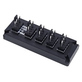 Phobya 1011223 Black Wire Cable Splitter/Switch Splitter – Splitter Cable or Switches (Black, 1 x 4-pin PWM 4-Pin PWM, 4 x)