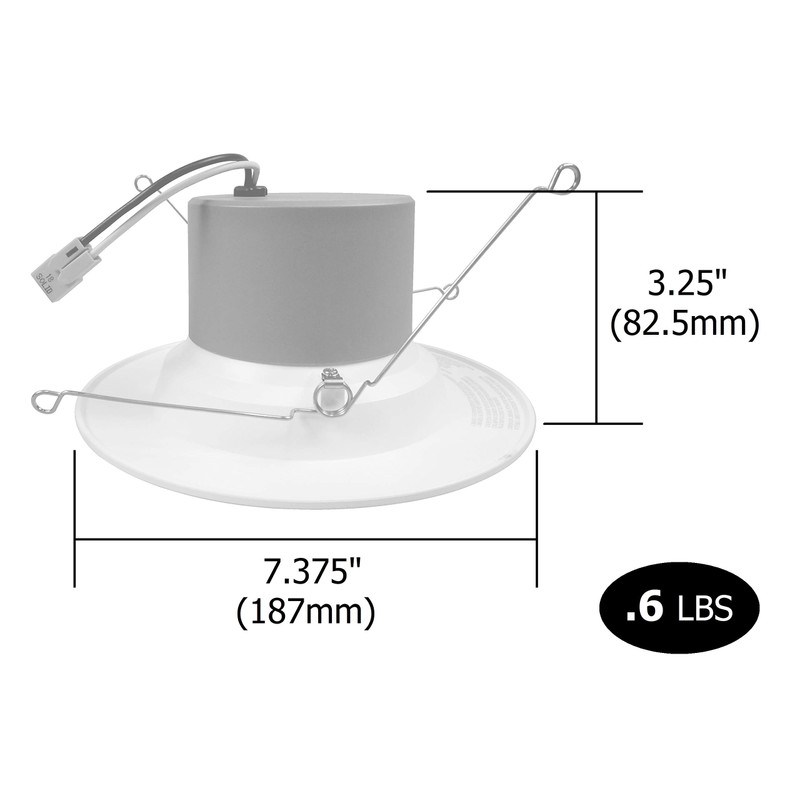 NICOR Lighting DCR561081204KWH LED Downlights, White