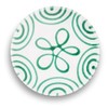 GMUNDNER KERAMIK 0100TUCU15 Saucer Green-Flamed Diameter 15 cm