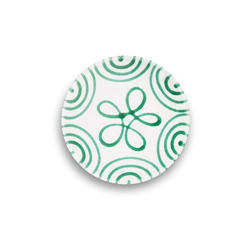 GMUNDNER KERAMIK 0100TUCU15 Saucer Green-Flamed Diameter 15 cm