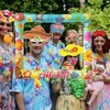 POPOYU 31Pcs Hawaii Summer Photo Props Kit,Inflatable Hawaii Photo Booth