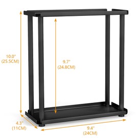 2 Tier Small Spice Rack Organizer for Kitchen Countertop Black