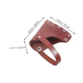 KONTONTY Hatchet Sheath Leather Cover Durable Axe Protector for Outdoor Activities Stylish and Portable Design Riveted for Enhanced Strength Essential Tool Accessory