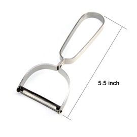 Hometeq (1 Pack 5.5" L Sharp Stainless Steel Peeler Kitchen Vegetable Peelers for Peeling All Sort of Vegetables and Fruits