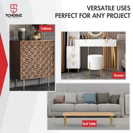 12 inch / 30cm Metal Furniture Legs, Tchosuz Pack of 4 Mid Century Modern Straight Tapered Replacement Feet for Home DIY Projects Table Sofa Couch Chair