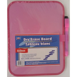 Greenbrier COLORED DRY ERASE BOARDS W MARKER 6.5" x 8.5" SELECT: Black, Neon Green or Pink - Pink