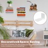 JYUHA 4 PCS Invisible Floating Bookshelves, Wall Mounted Floating Book