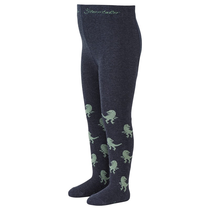 Sterntaler Boys' T-rex Tights, Blue blend
