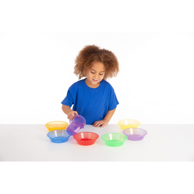 TickiT 73117 Translucent Colour Sorting Bowls, Red, Orange, Yellow, Green,