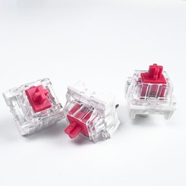 Gngzyte Mechanical Gaming Keyboard Red Switches,3 Pin 50gf RGB SMT Linear Switch,Dustproof and Waterproof Switch (Red,90PCS)