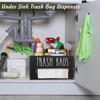 DRASTAR Trash Bag Dispenser, Trash Bag Holder Wall Mount, Wooden