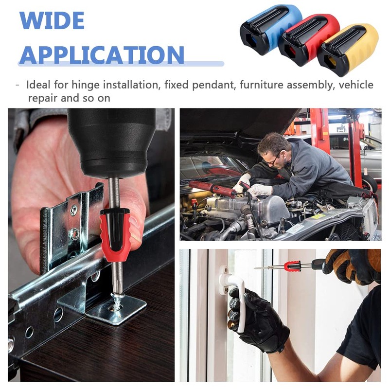Mesee 3Pcs Removable Screwdriver Bit Magnetizer Ring Plastic Magnetic Screw