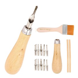 2 Set Lino Cutting Tools, Linoleum Cutter Tools for Printmaking, Sculpture, and Handicrafts, Lino Cutting Printing Tool Kit with 1 Cleaning Brush