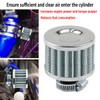 MOCNT 2 Stück Auto Luftfilter 12mm Auto Luftansaugfilter Universal Turbo