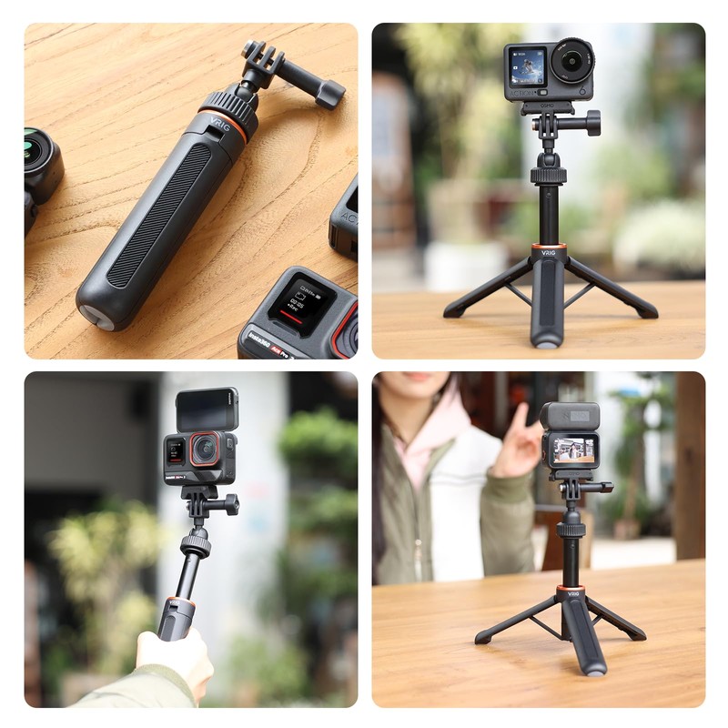 VRIG AC80 Extenable Mini Camera Tripod for GoPro,360° Portable Small