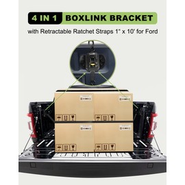 Retractable Truck Bed Ratchet Straps for Ford F150, Auto Retract Securing Strap Tie Down System, Compatible with Ford F-150 F250 F350 F450 2015-2025 (2)