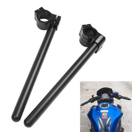HIYOYO Motorcycle Clip-On 7/8'' Handlebars 41MM Fork Tube Handle Bar Universal for Cafe Racer Motorcycle Street Sport Bike