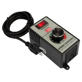 Electronic Voltage Governor LED Display AC Motor Speed Controller Voltage Regulator for Electric Router Exhaust Fan Grinder Drill Black