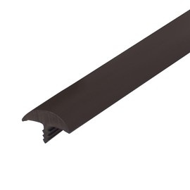 Outwater Plastic T Molding Tee Mldg 13/16" Brown Flexible PVC Round Bumper Tee Moulding 25 Foot Coil Hobby Pack for Tables and Arcades