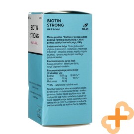 BIOTIN Fort Cheveux Et Ongles Supplément 60 Comprimés Méthionine Zinc