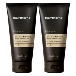 Hawthorne Limpiador Facial Exfoliante Profundo Con Carbón Para Hombre, Para Piel Normal A Grasa. Elimina La Suciedad, La Grasa Y La Mugre. Ingrediente