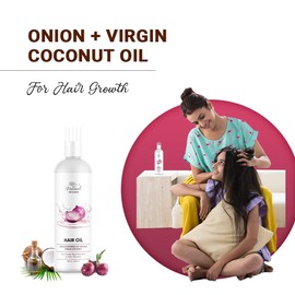 Naturix Natural Onion Hair Oil With Virgin Coconut Oil - With Comb Applicator - Strong and Healthy Hair - Deep Nourishment - Hair Growth C 100ml (Pack of 1)