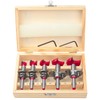 BAIDETS Forstner Drill Bit Set 5-Piece - Adjustable Positioning Drill,